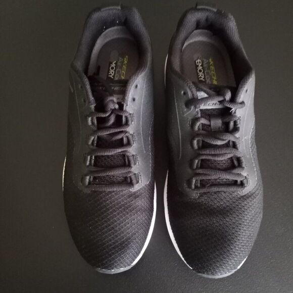 Skechers Mens Black Mesh Athletic Cross Training Shoes  SIZE: 9.5  US.. LIKE NEW - Picture 5 of 14